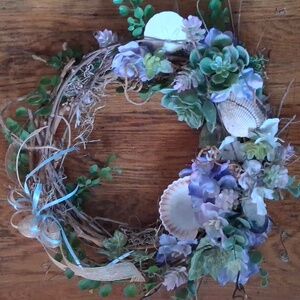 Grapevine wreath- Ocean/beach theme
